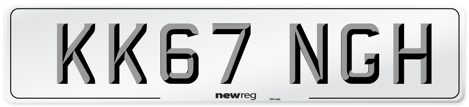 KK67 NGH Number Plate from New Reg